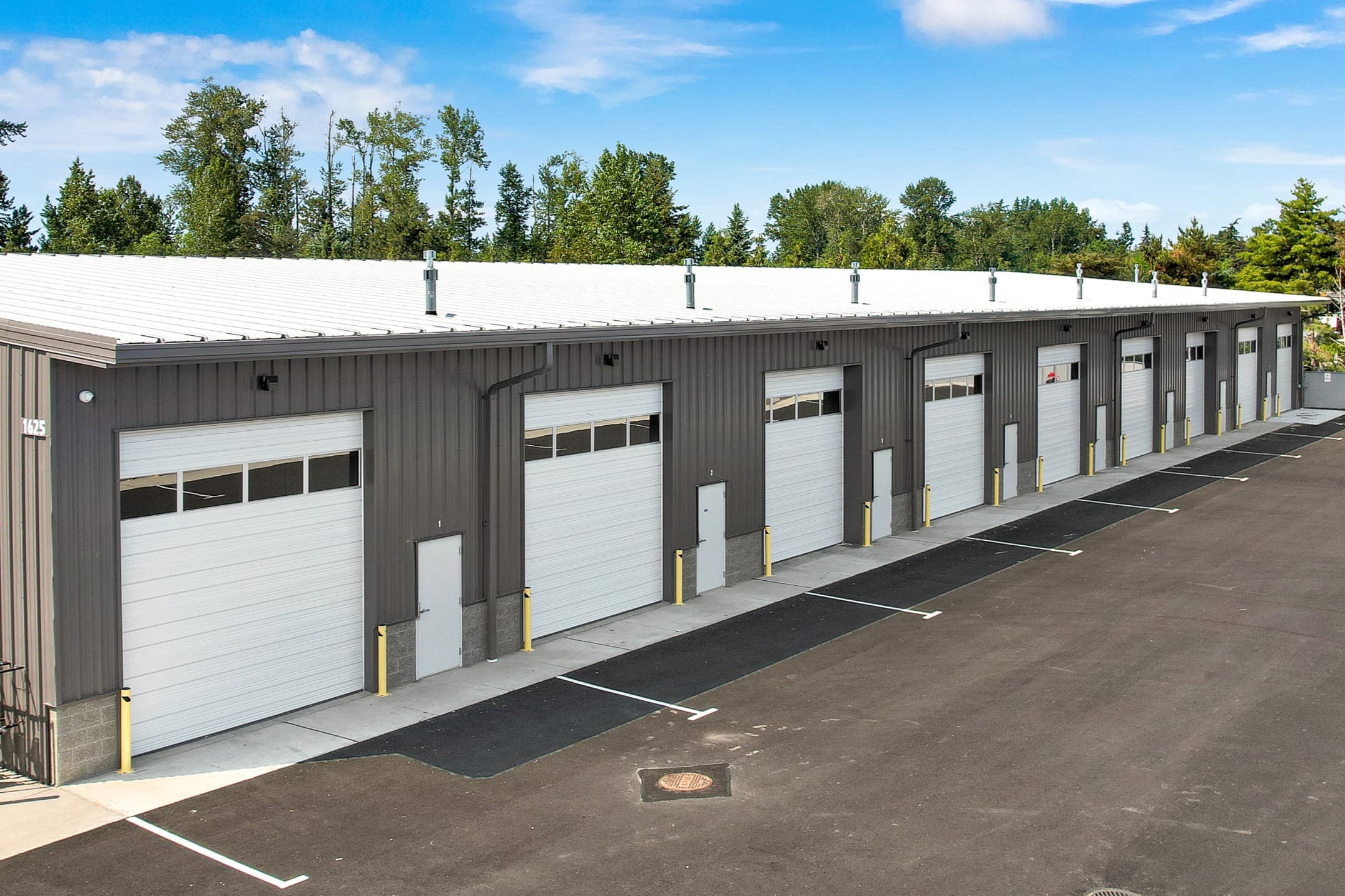 Aerial view of Iron Gate Industrial Condos at Irongate Business Park, Bellingham, Washington